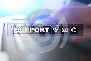 Technical support. Customer help. Business and technology concept.