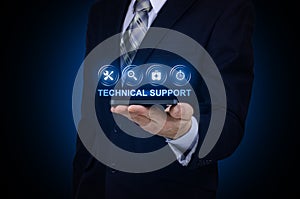 Technical Support Customer Service Business Technology Internet Concept.