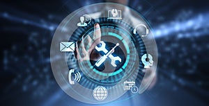 Technical support customer service guarantee quality assurance concept.