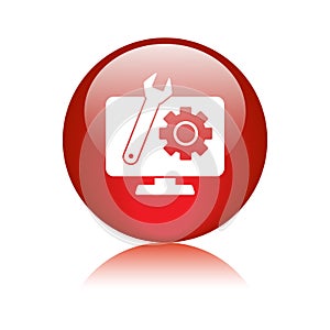 Technical support icon button