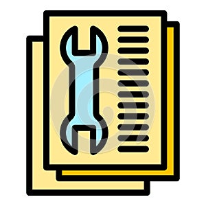 Technical support icon color outline vector