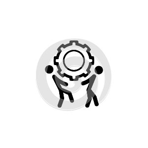 Technical Support Icon. Flat Design
