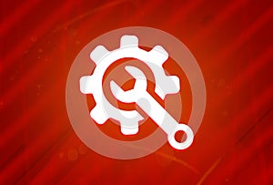 Technical support icon isolated on abstract red gradient magnificence background