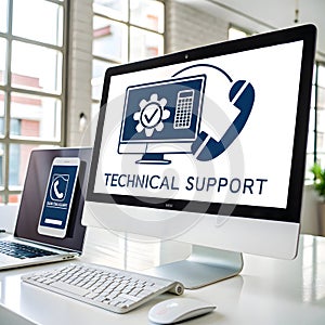 Technical Support isolated on white background