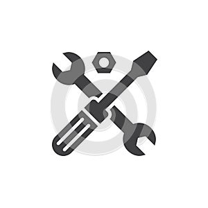 Technical support symbol. Tools icon vector, filled flat sign, s