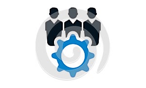 Technical support team icon, on white background