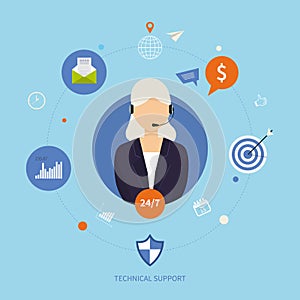 Technical support Woman