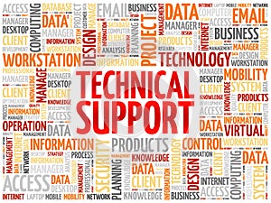 Technical support word cloud