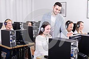 Technical support working in call center