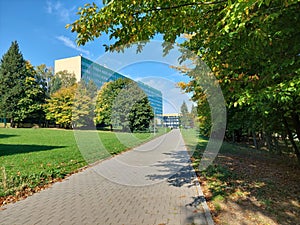 Technical university of Ostrava park, pavement