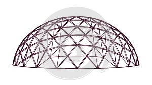 Geodesic Dome Structure Vector Icon, vector design Generative AI
