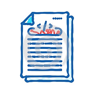 technical writing software icon doodle illustration