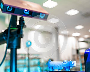 technically professional machine for 3D scanning and measurement of plastic moldings using a laser photo