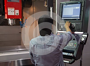 Technician control panel of CNC machine