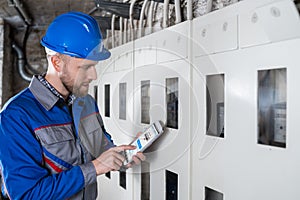 Technician Doing Meter Reading