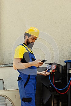 Technician ordering condenser components