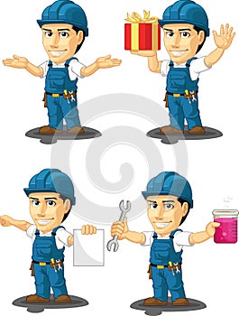 Technician or Repairman Customizable Mascot 11