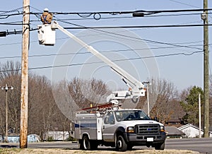 Technician working