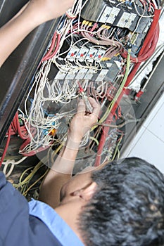 Technician working