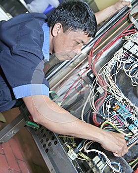 Technician working