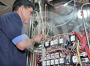 Technician working