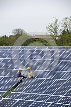 Technicians at Solar Power Station