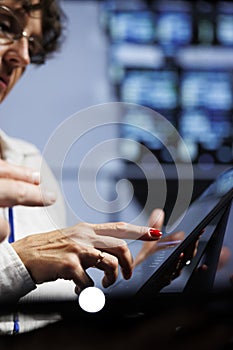 Technicians writing server code scripts