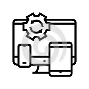 technics optimize line icon vector illustration