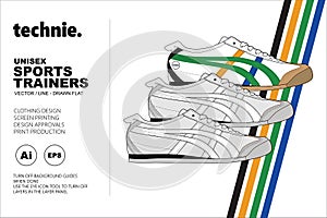 Technie Sports Trainers Vector Flat Template
