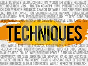 Techniques word cloud collage