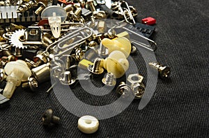 various screws, bolts, washers, nuts and other computer small fasteners