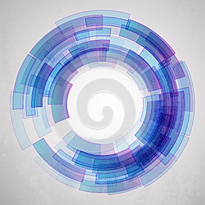 Techno Geometric Vector Circle Science Abstract Background