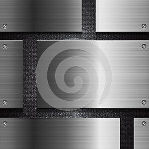 Techno metal vector abstract background