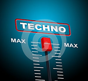 Techno Music Indicates Sound Track And Celebration