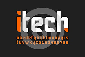 Techno style font