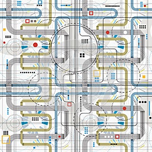 Techno style seamless pattern.