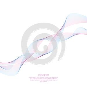 Techno vector abstract background with soft lines