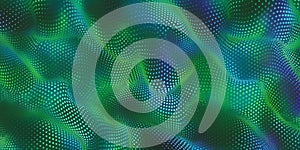 Techno Wave Pattern (AI Generated) - Halftone Waves photo