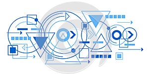 Technological background . Engineering ideas and innovations. Technical drawing. Vector illustration