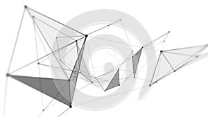 Technological background from polygons and lines.Molecule structure and communication.Technology banner.illustration