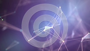 Technological background from polygons and lines.Molecule structure and communication.Technology banner.illustration