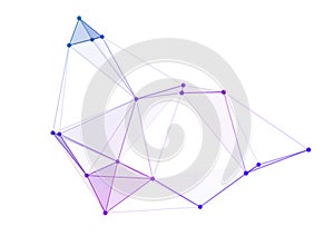 Technological background from polygons and lines.Molecule structure and communication.Technology banner.Vector illustration