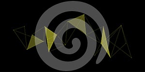 Technological background from polygons and lines.Molecule structure and communication.Technology banner.Vector illustration