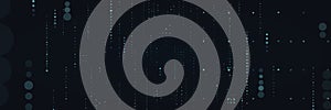 Technological background vector illustration.Matrix.Binary Computer Code.Falling dots. vector