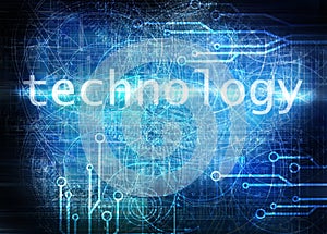 Technological blue background