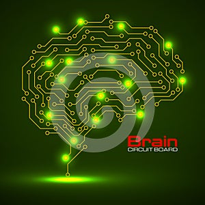 Technological brain. Circuit board