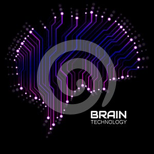Technological brain. Circuit board