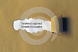 Technological Breakthroughs on white paper