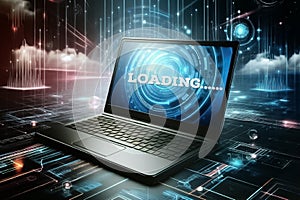 laptop and future background