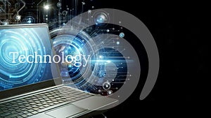 laptop and future background